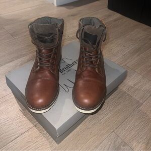 Men’s Four Brothers “Ocean” Brown Leather Boots Size 10 NIB